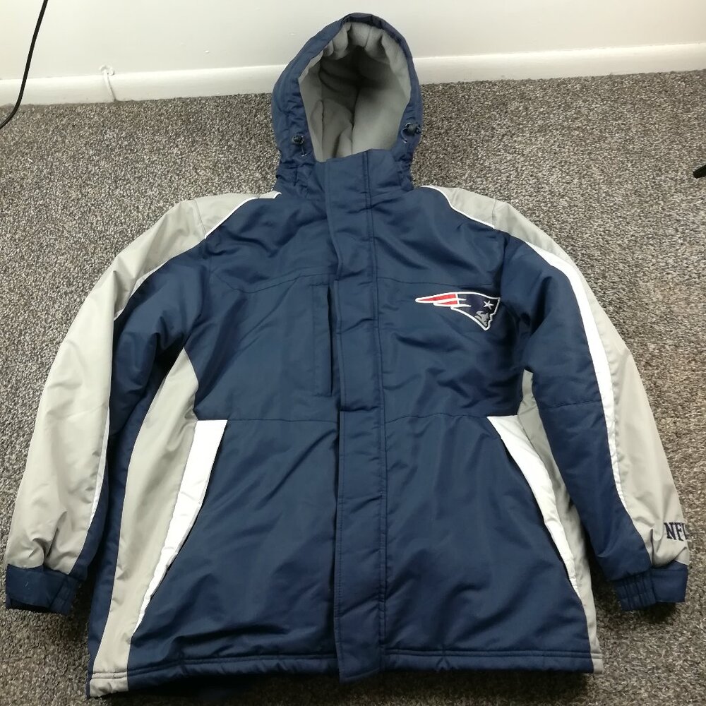 New England Patriots Jacket 3 in 1 Winter Quilted Reversible Vest Mens Large